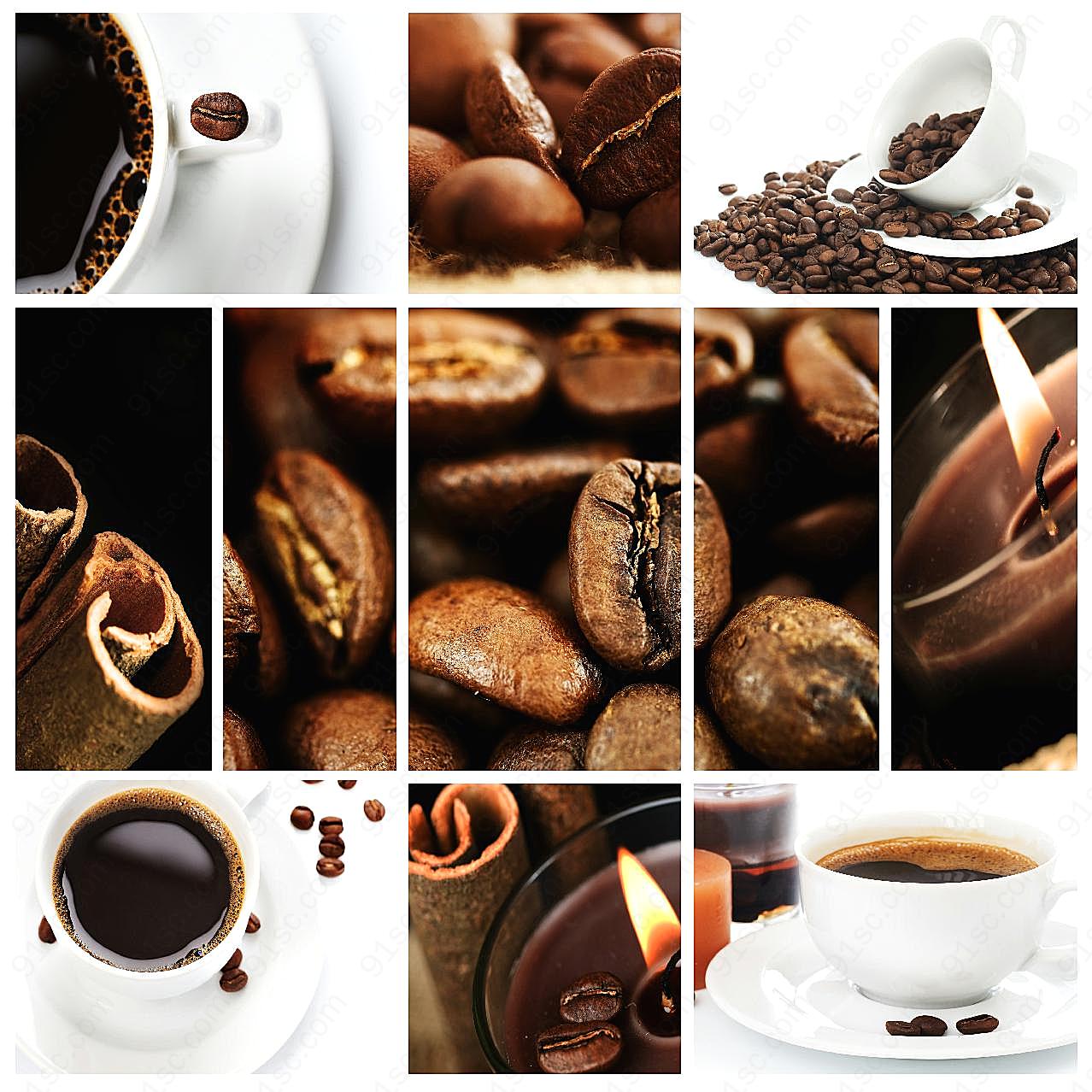 咖啡与咖啡豆美食摄影