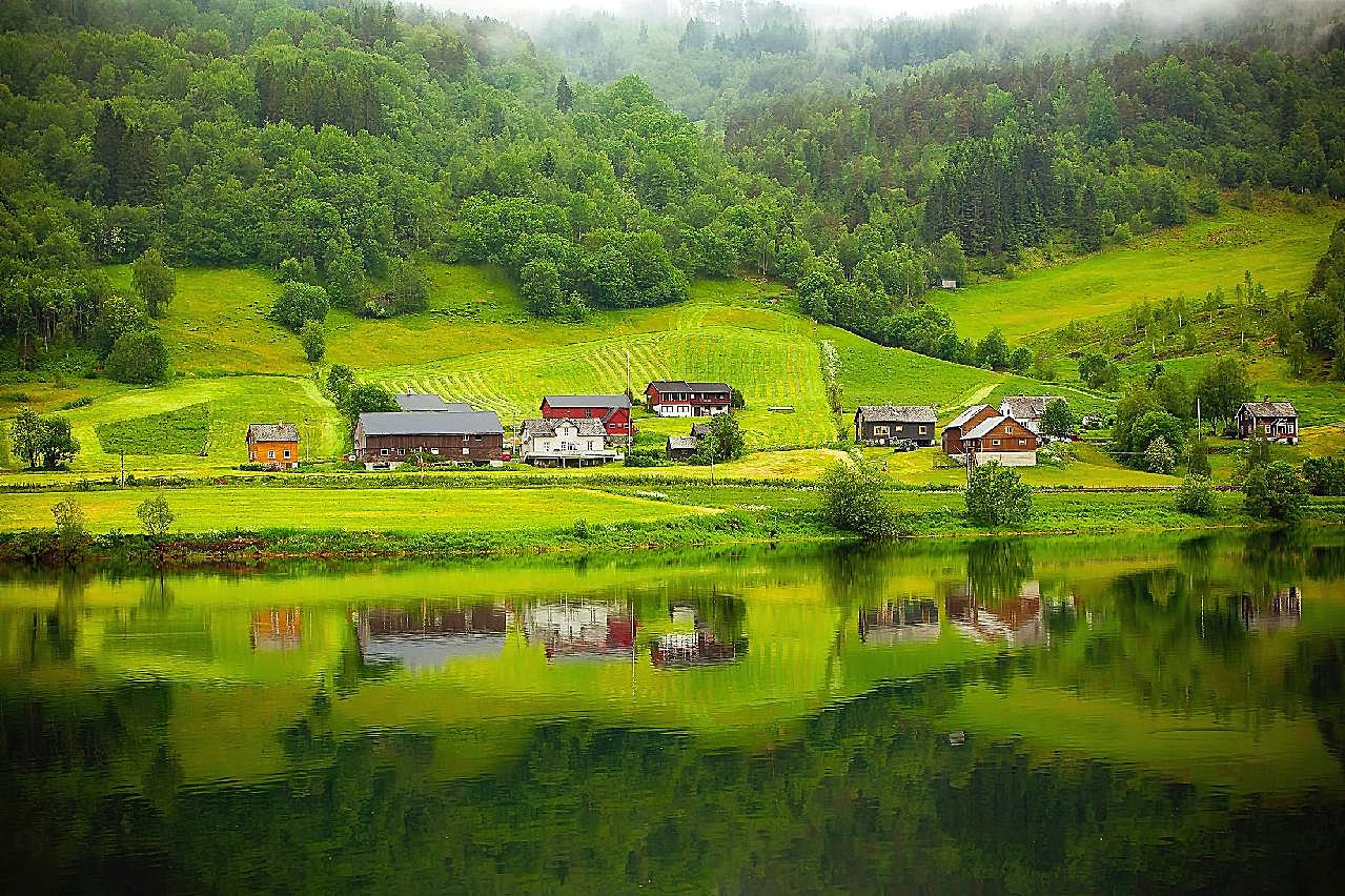 挪威乡村风景图片自然