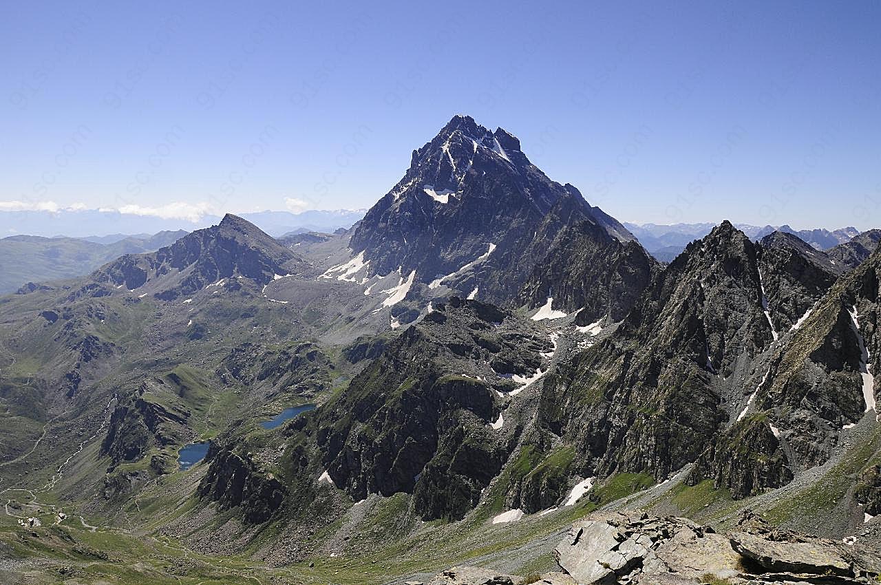 阿尔卑斯山风景素材图山脉