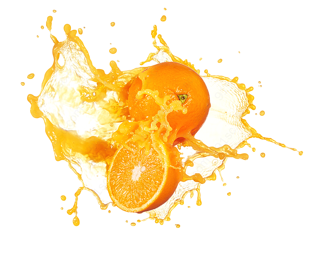 橙汁和橙子水果