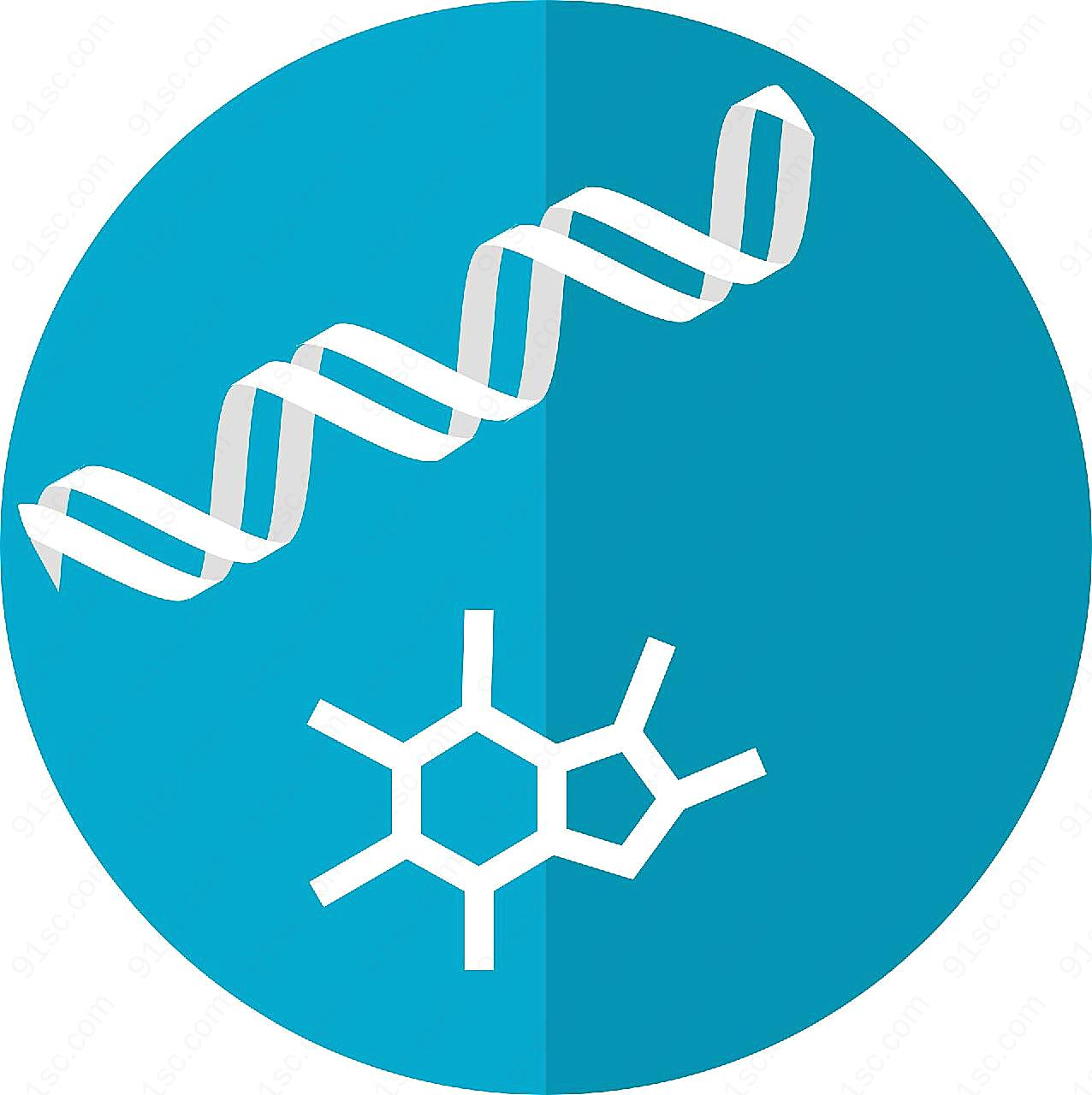 dna生物学创意图标图片创意设计图片