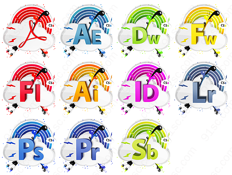 彩虹软件桌面软件图标