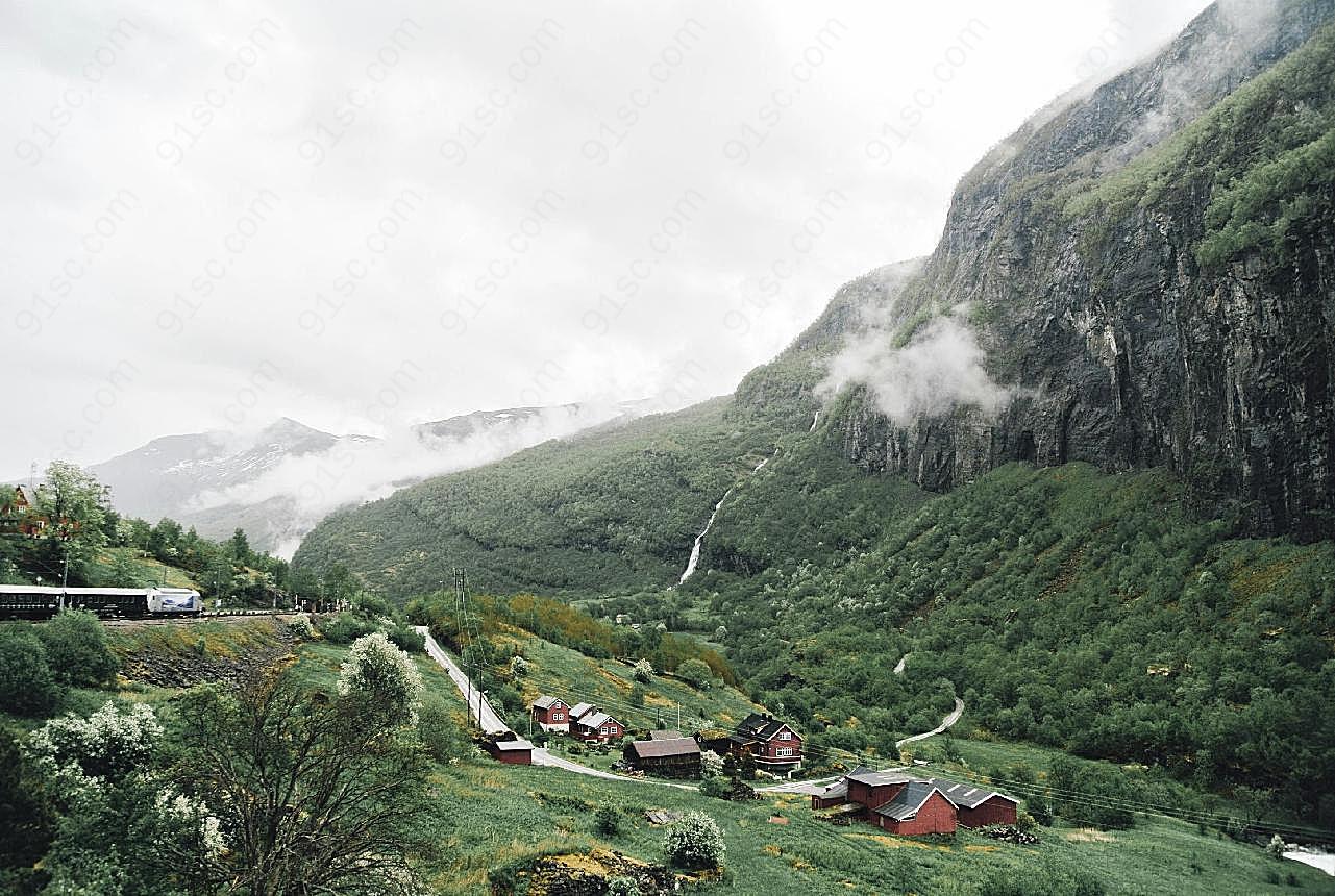 恬静优美山村风景图片自然风景