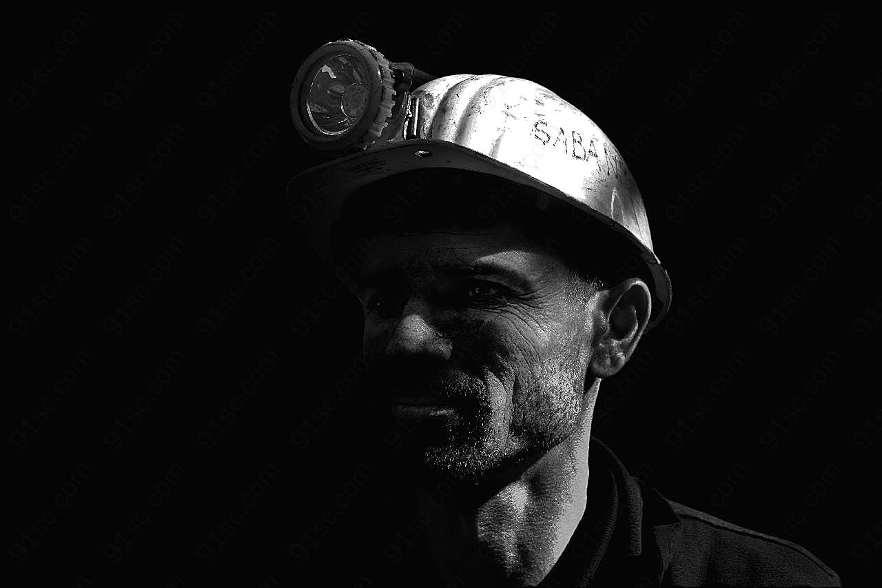 矿工生活照人物速写