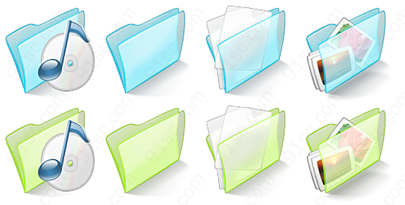水晶文件夹桌面文件夹图标