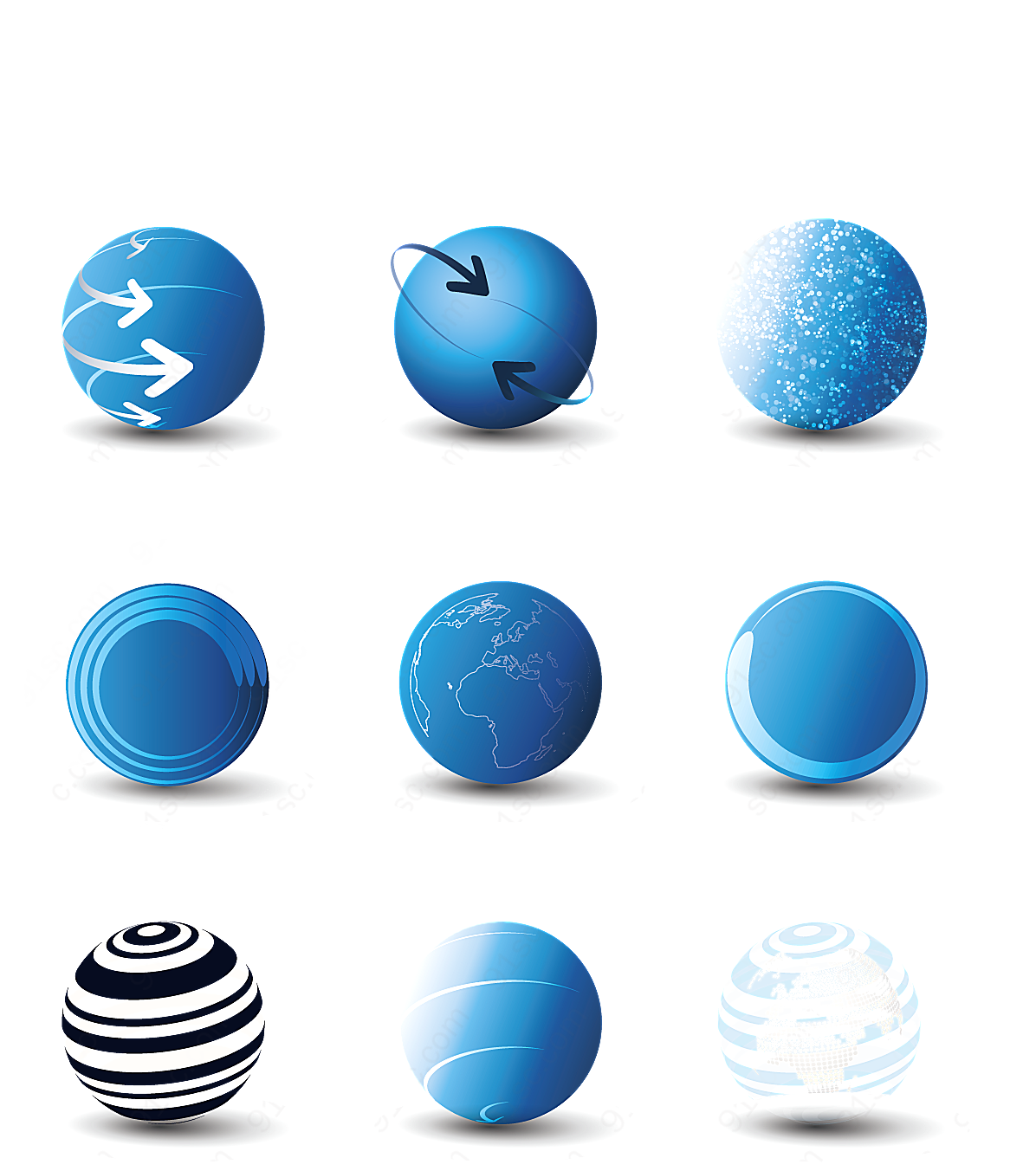 圆形球体图标矢量logo图形