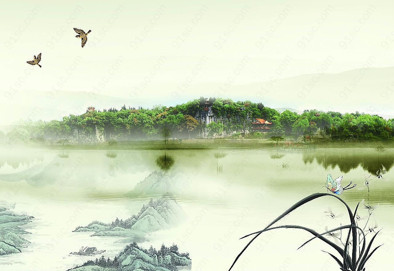 唯美的古风风景图片自然高清