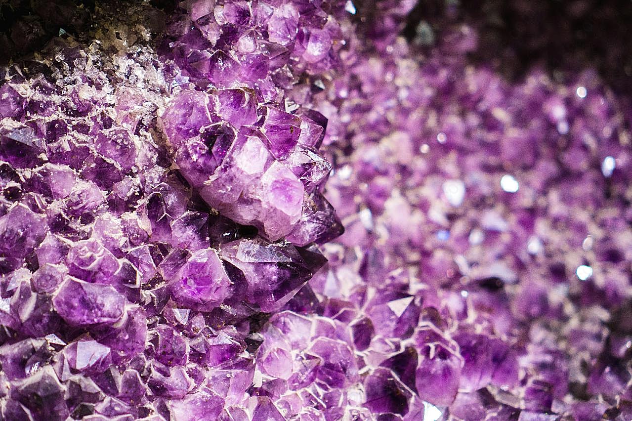 紫晶矿石图片摄影高清