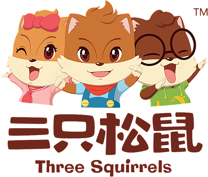 三只松鼠logo矢量餐饮食品标志