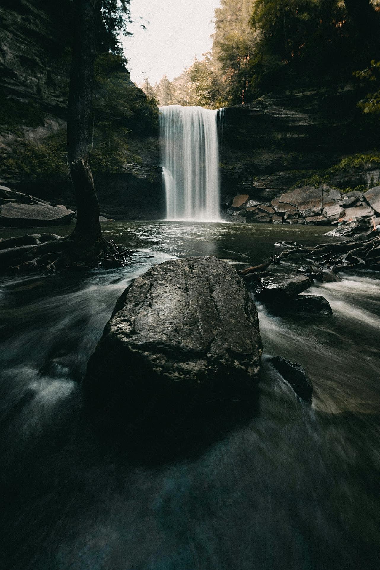 瀑布潭水风景图片摄影高清