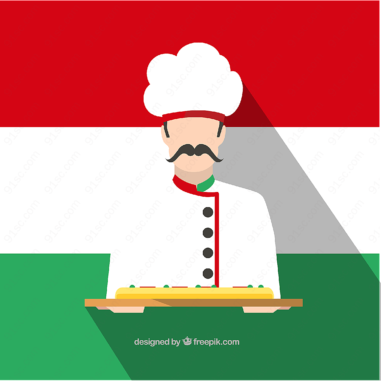 意大利厨师矢量矢量职业人物