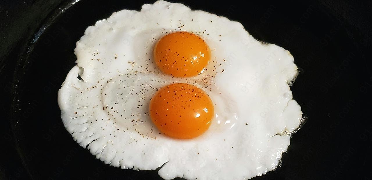 双蛋黄鸡蛋早餐图片高清