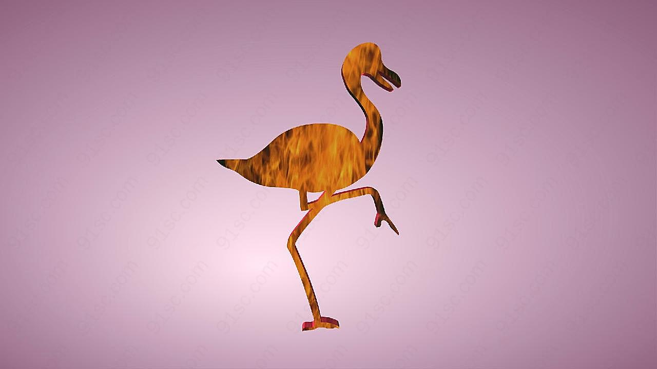 大型鸟类动物剪影设计图片高清