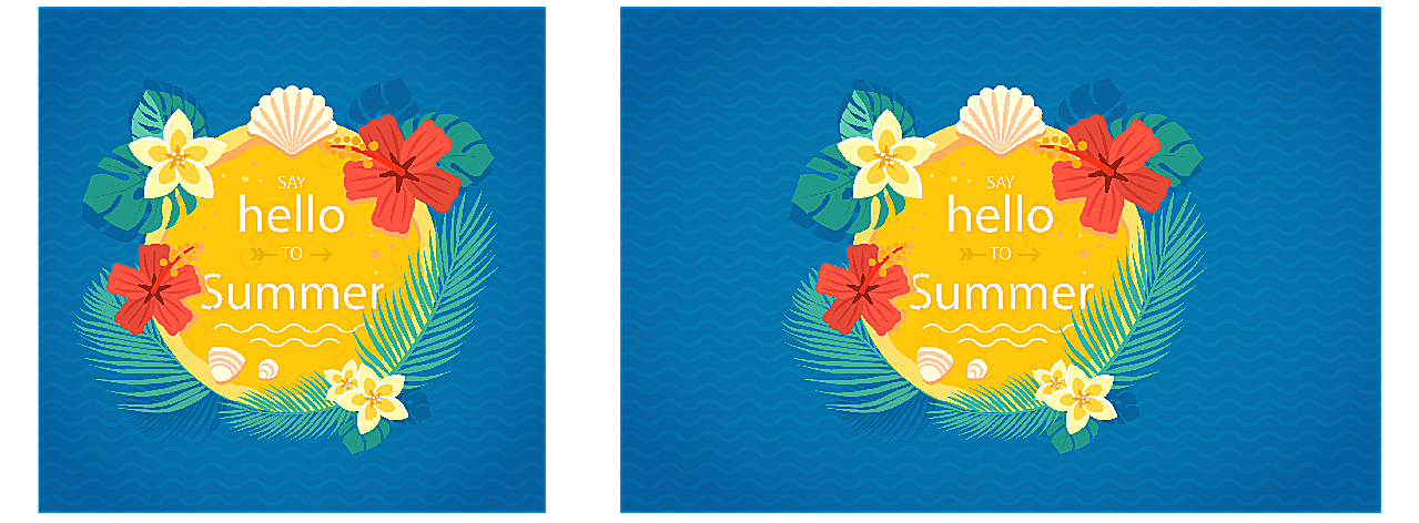夏季花草框架平面广告