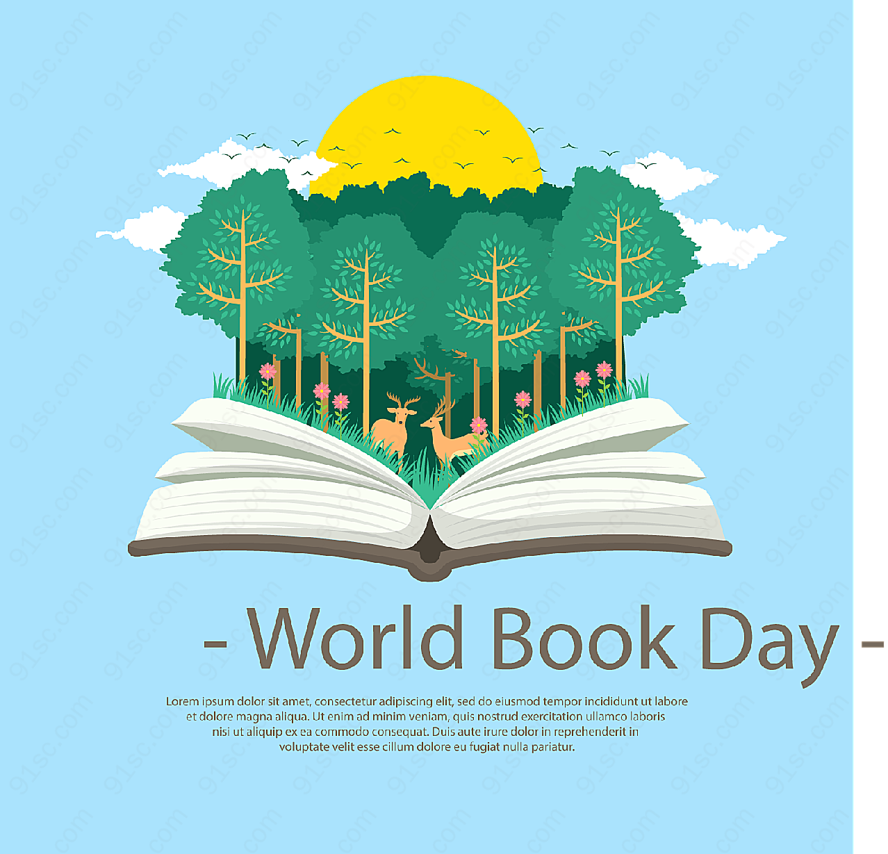 创意世界图书日其它其它矢量节日其它