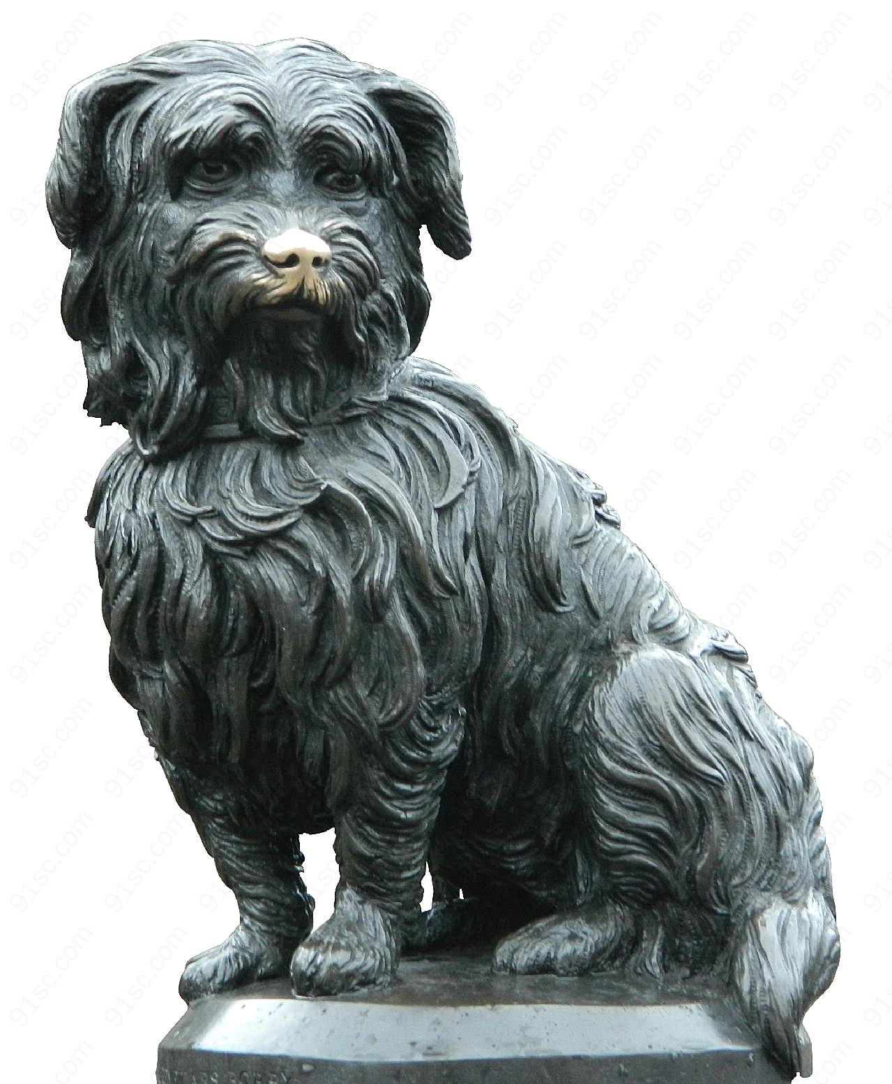 忠犬铜像图片民族工艺品