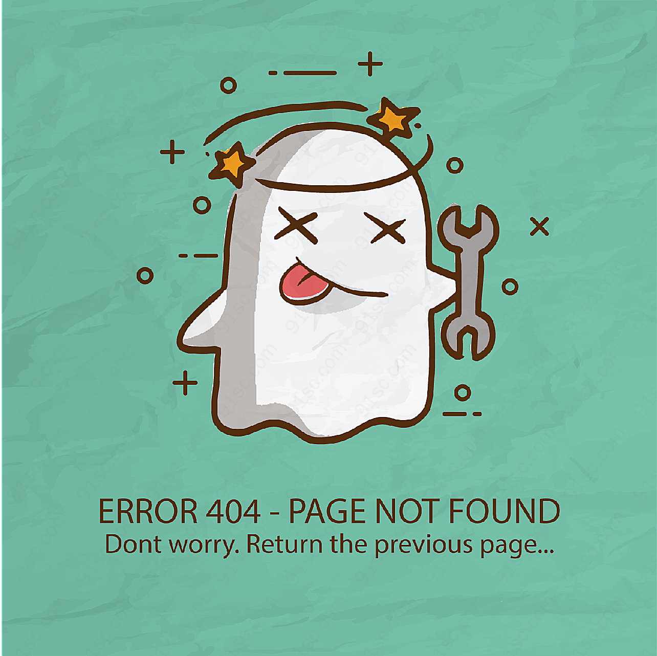 可爱404错误页平面广告