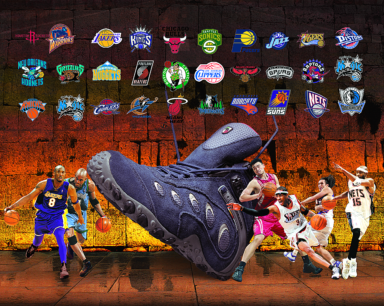 nba篮球鞋广告平面广告
