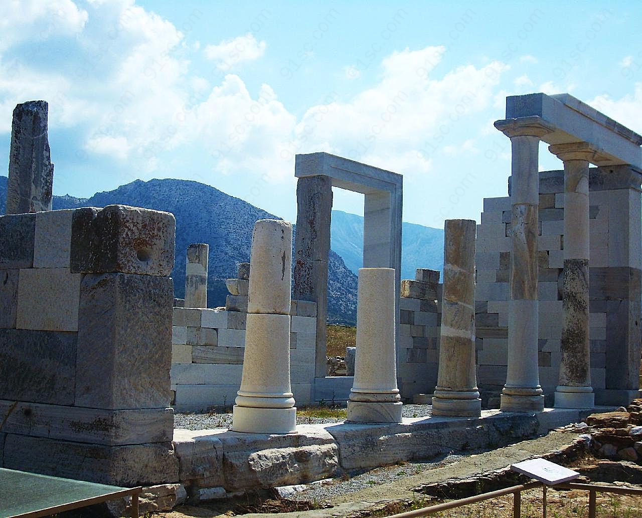 希腊古代遗址图片特色建筑