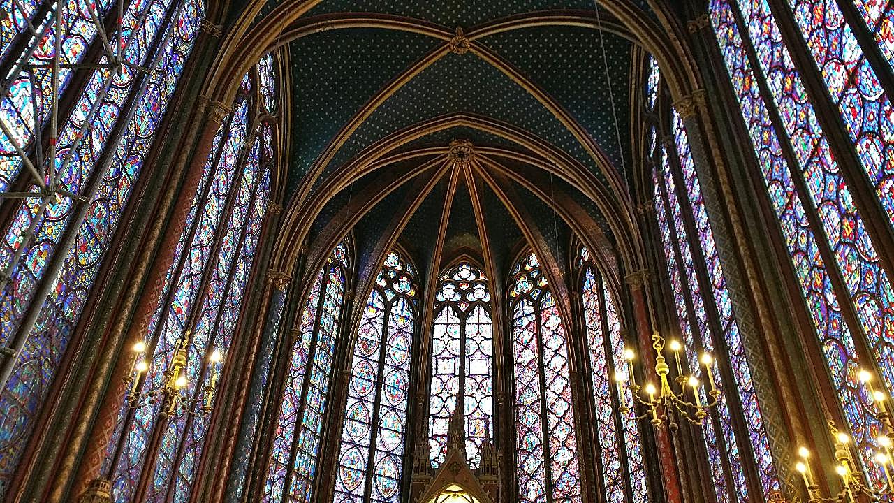 教堂彩色玻璃图片特色建筑