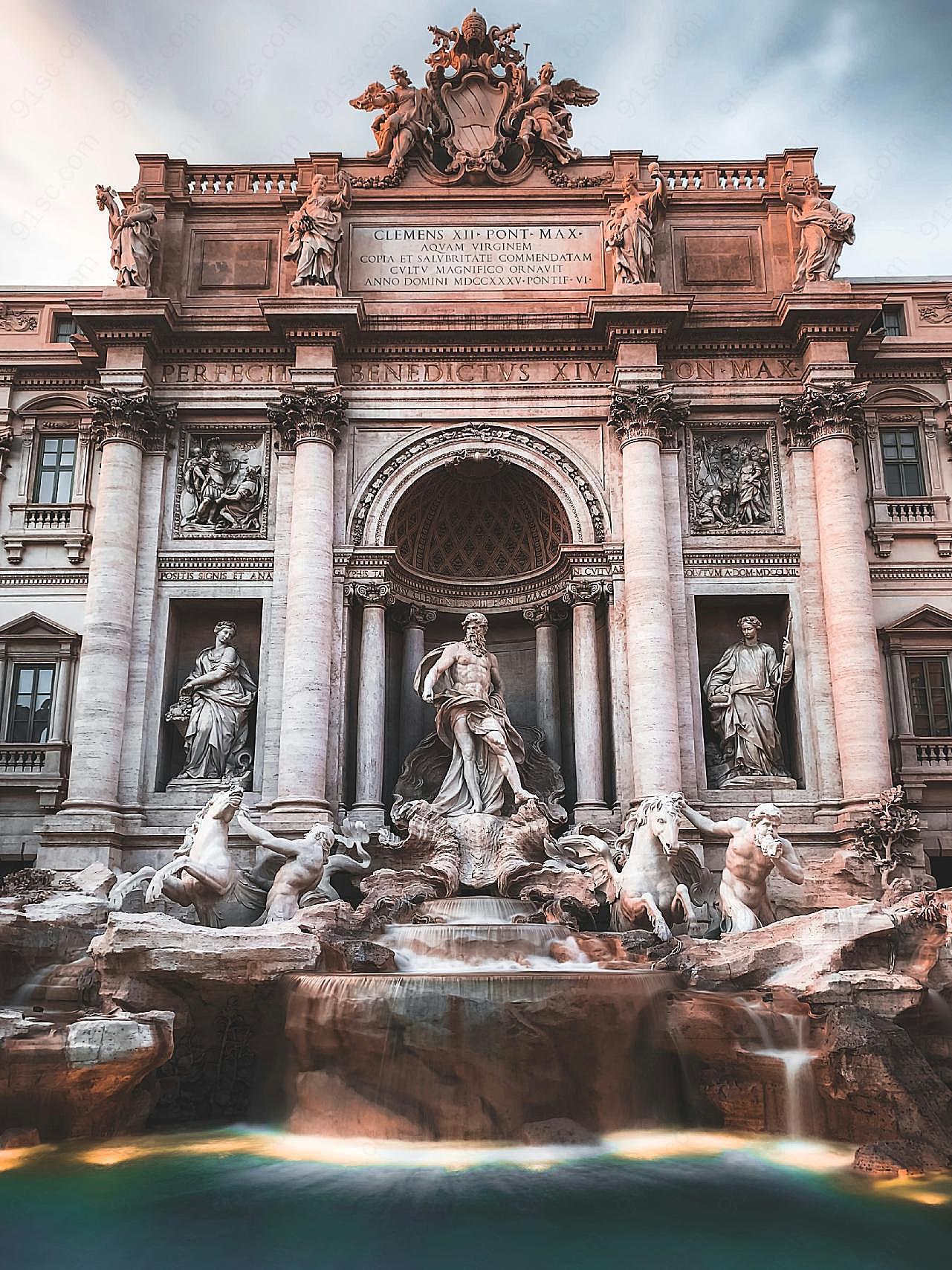意大利罗马许愿池图片特色建筑