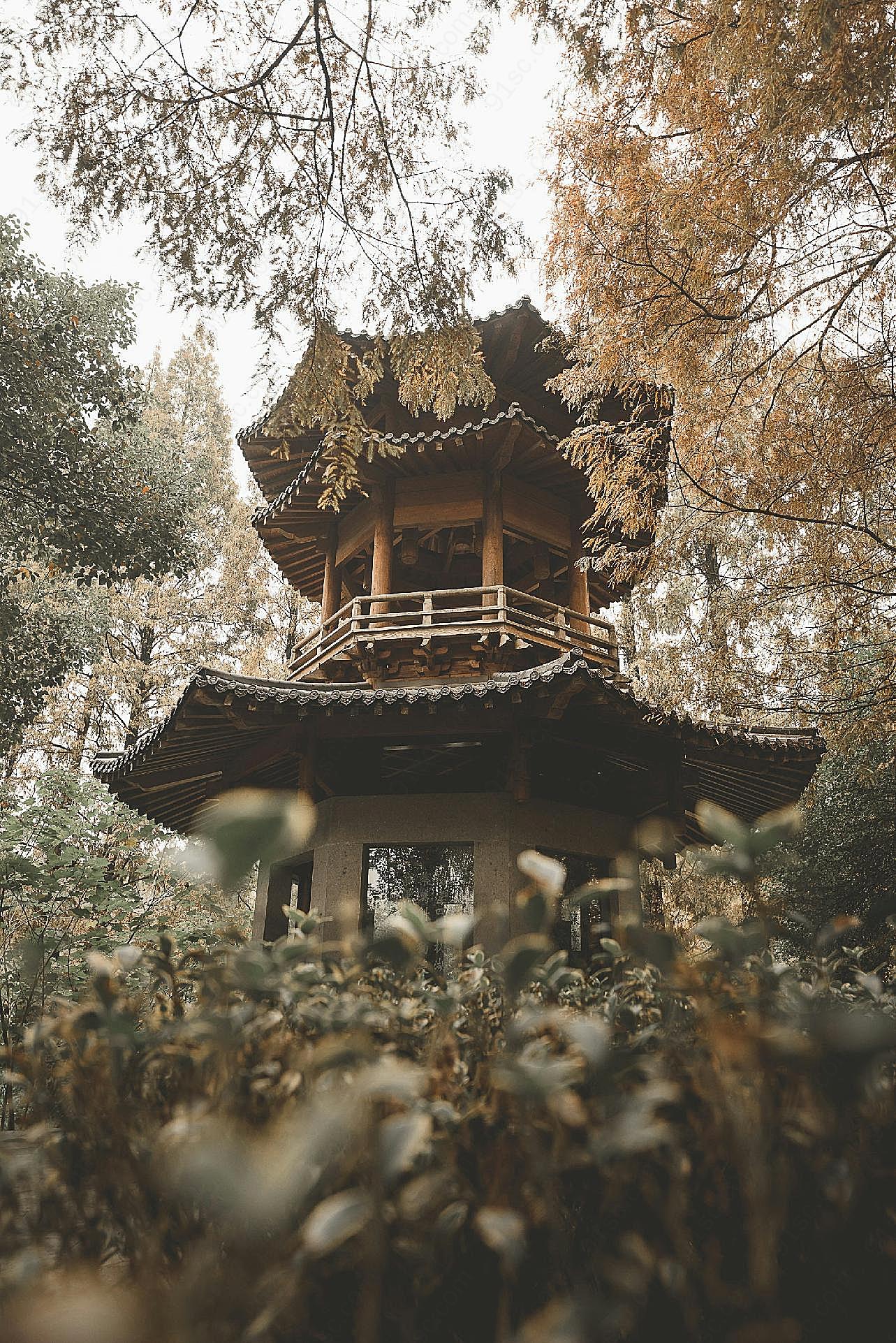 中式古风亭子图片高清
