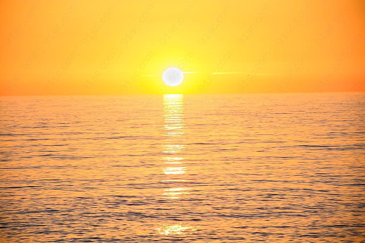 海上图片夕阳