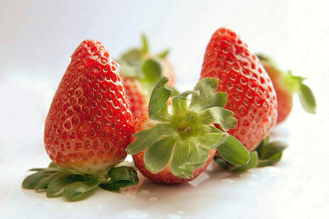 清新草莓图片摄影