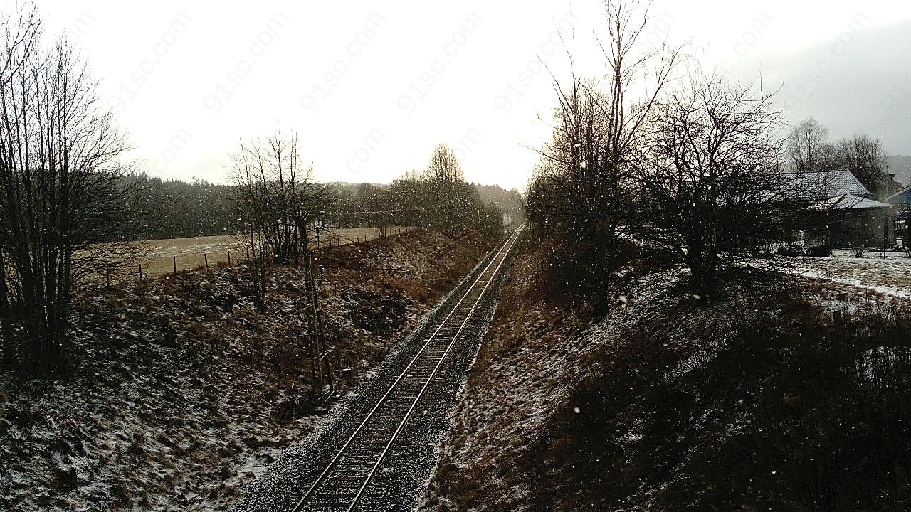 冬季铁路图片运输摄影