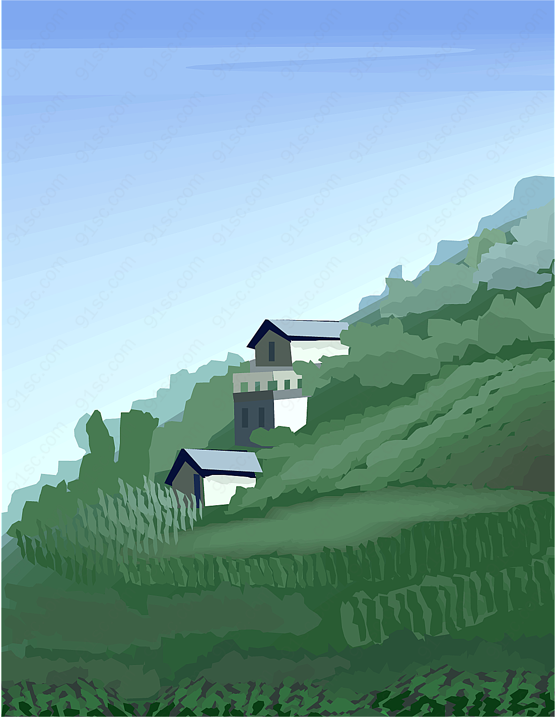 矢量风景背景_28矢量自然风景