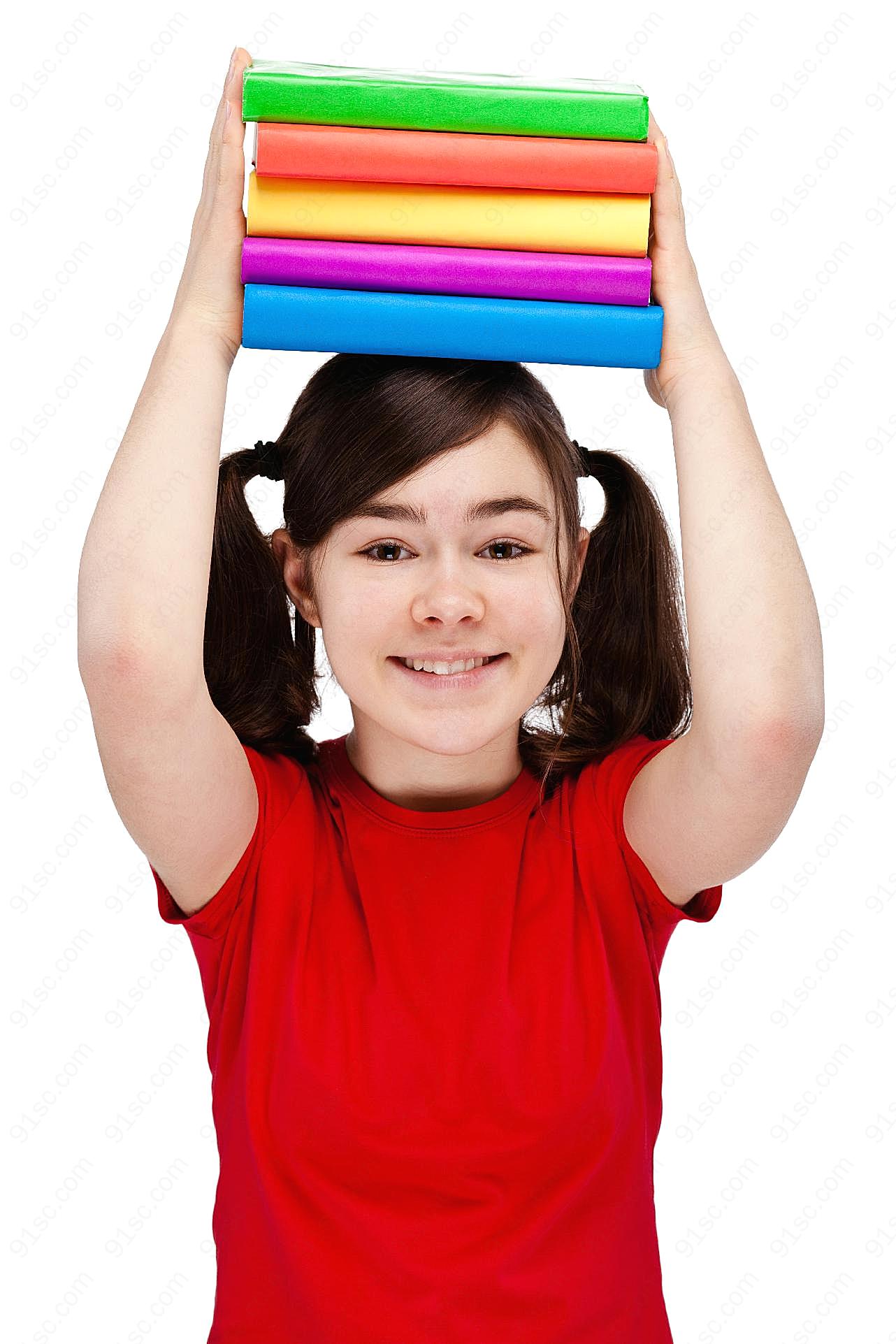 高清学生与书图片下载摄影