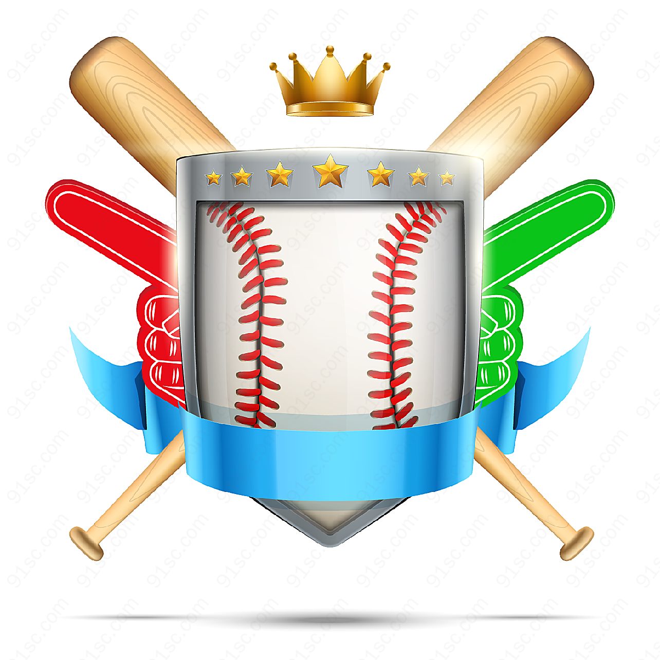 棒球运动标志矢量logo图形