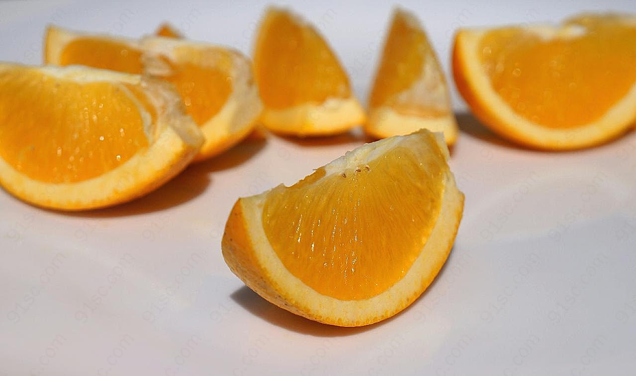 切片香橙图片水果