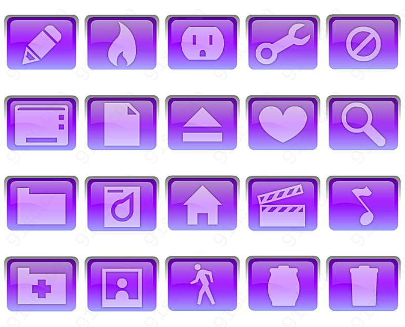 紫蓝系列系统系统图标