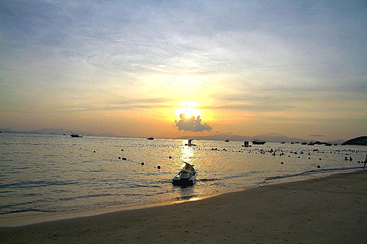 巽寮湾海边图片夕阳