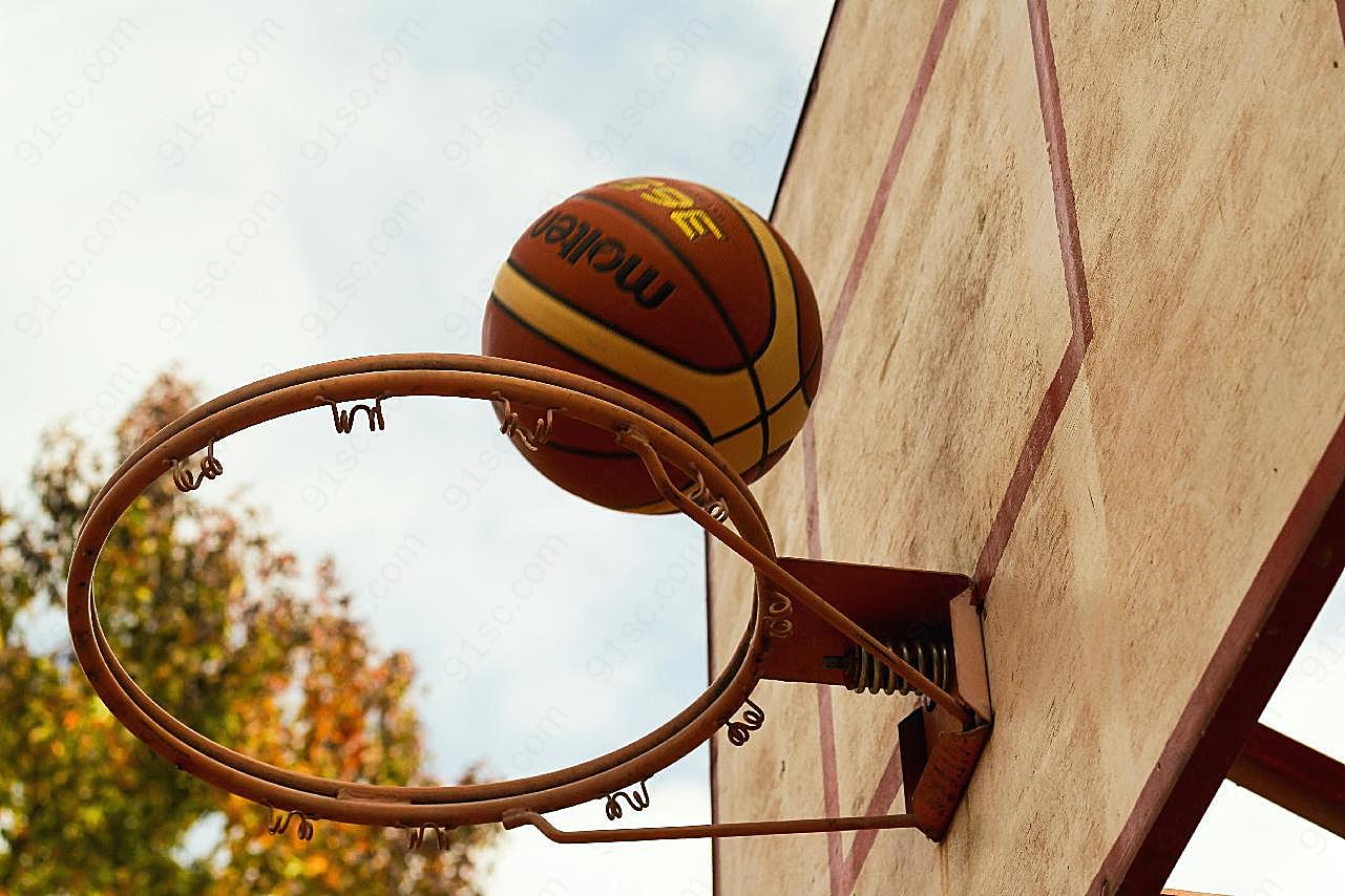 篮球和篮球架图片高清
