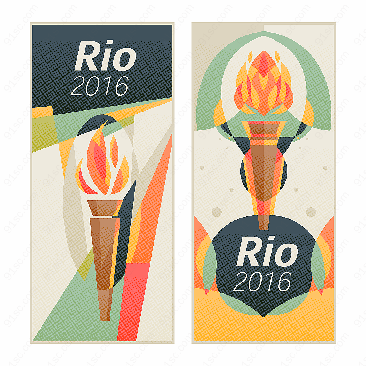 奥运会火炬海报矢量体育运动