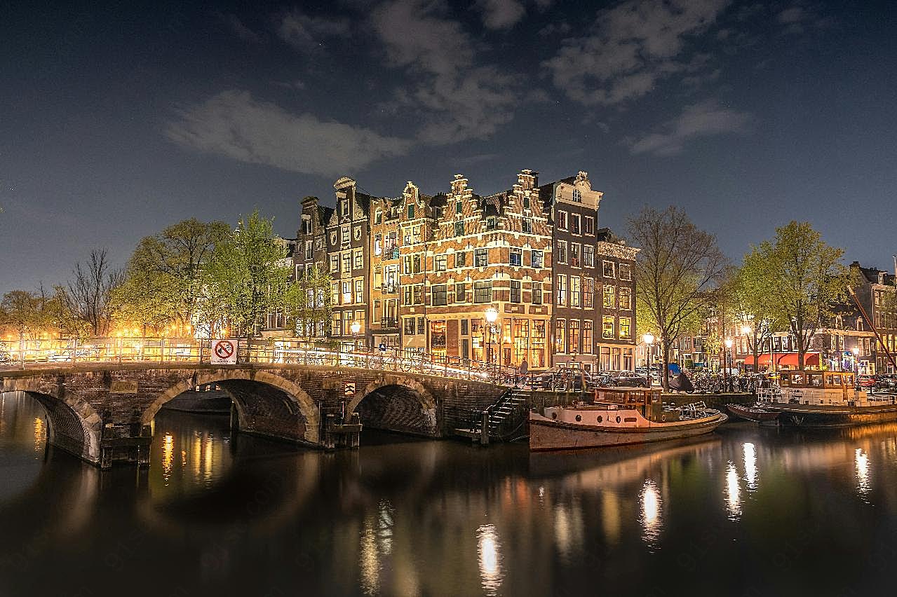 阿姆斯特丹夜景空间摄影