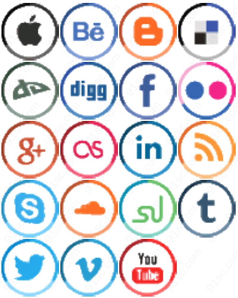 社交媒体设计标志图标