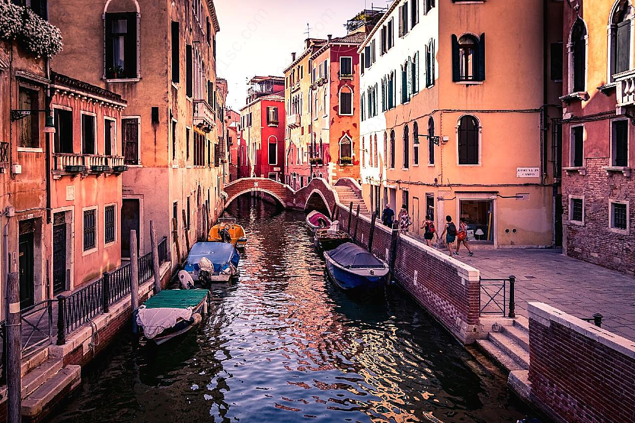 意大利威尼斯水上建筑图片城市景观