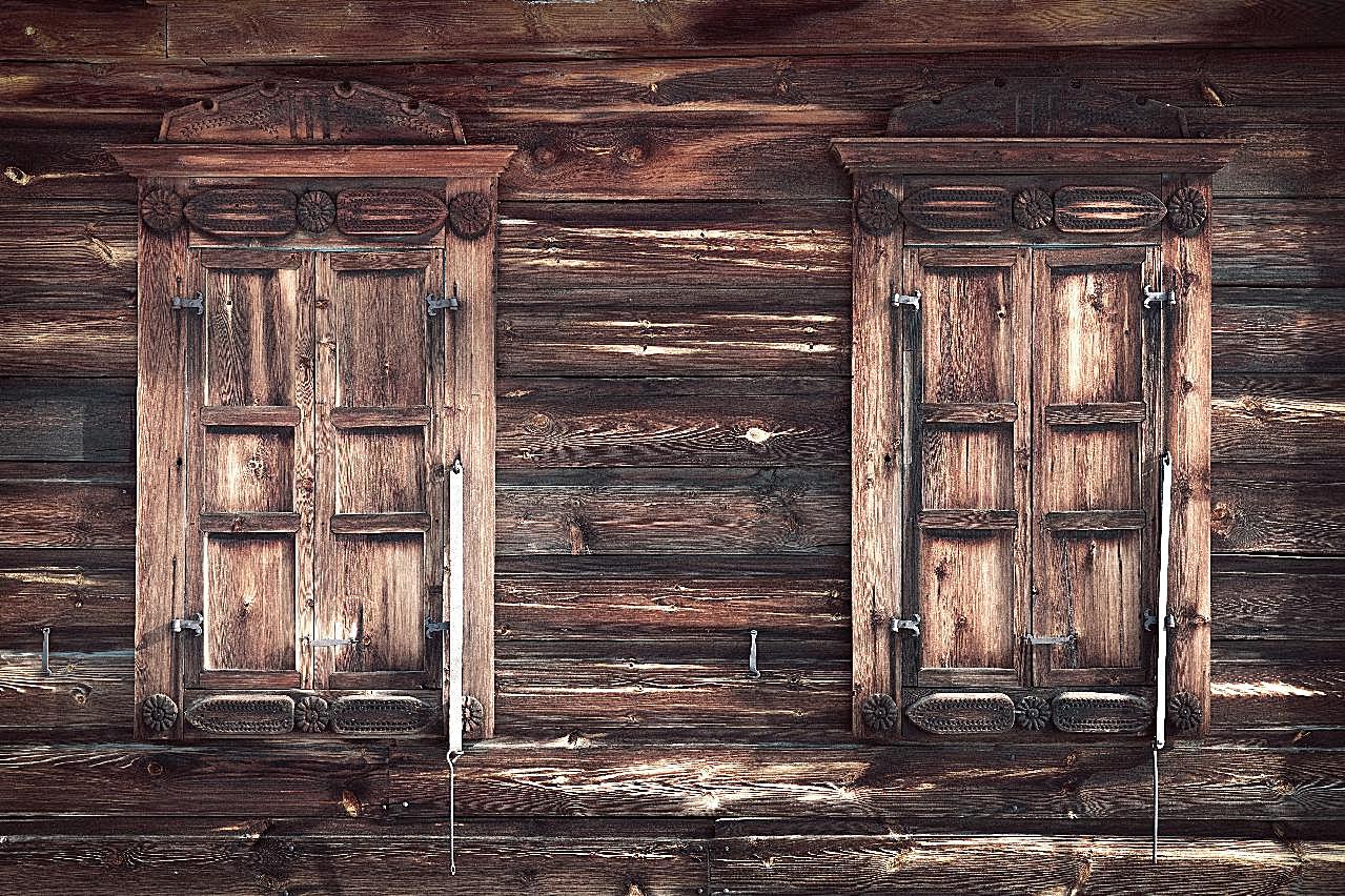 复古木头窗户图片欣赏门窗