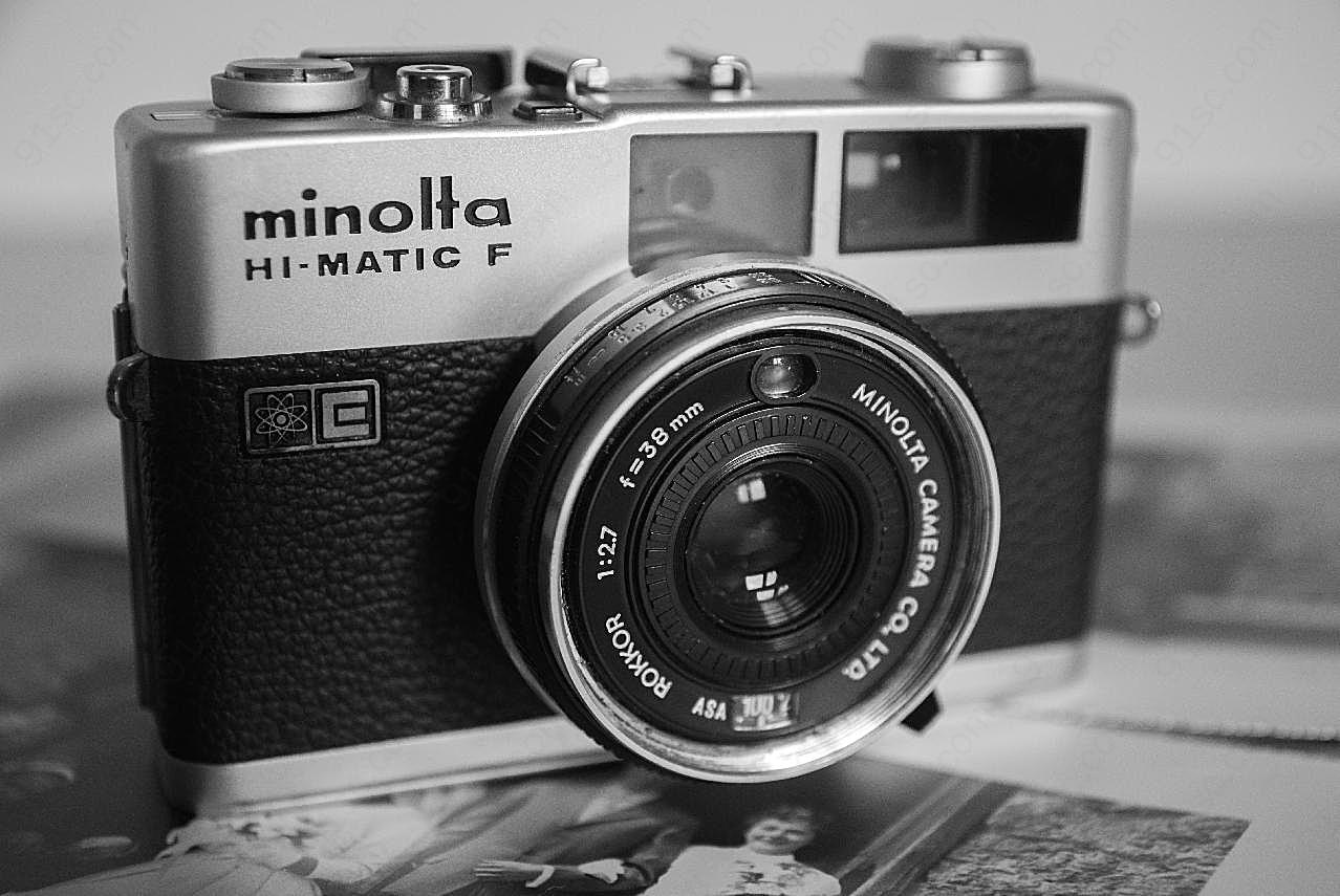 老相机摄影黑白图片