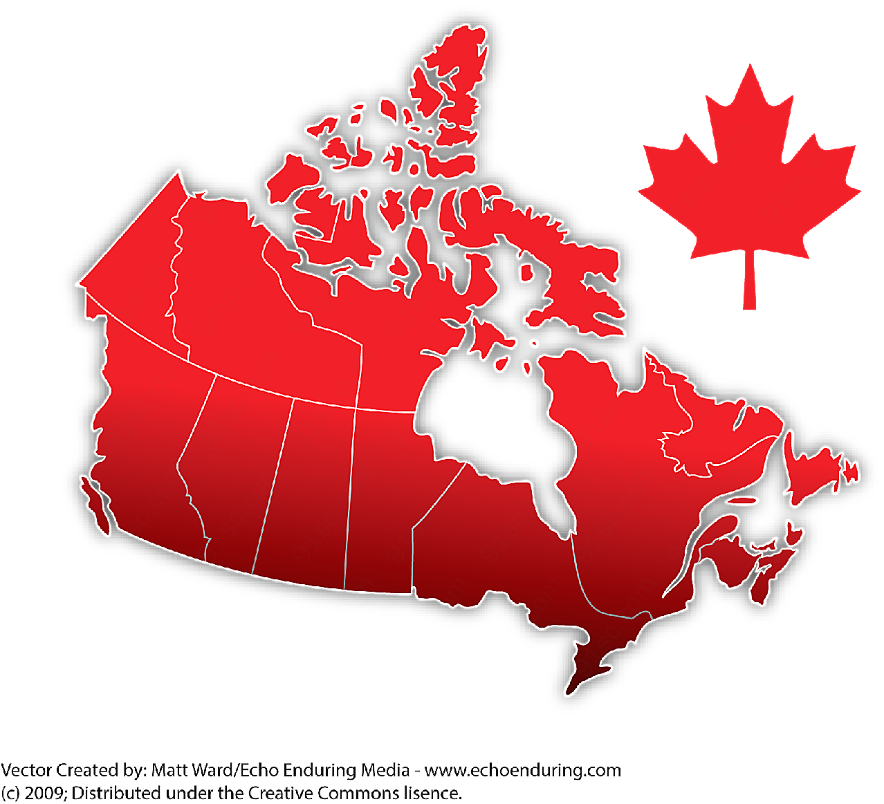 加拿大地图矢量地图