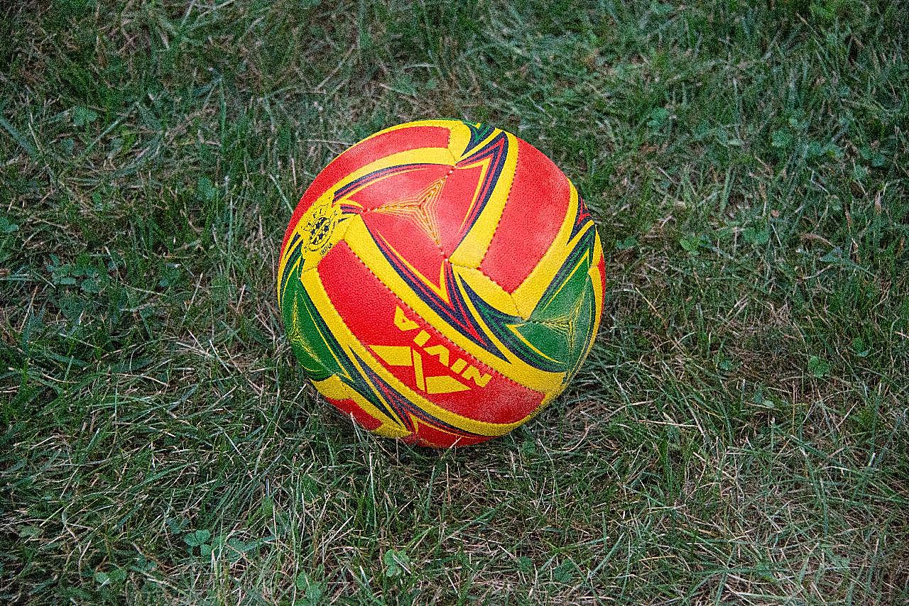彩色足球素材图片体育用品