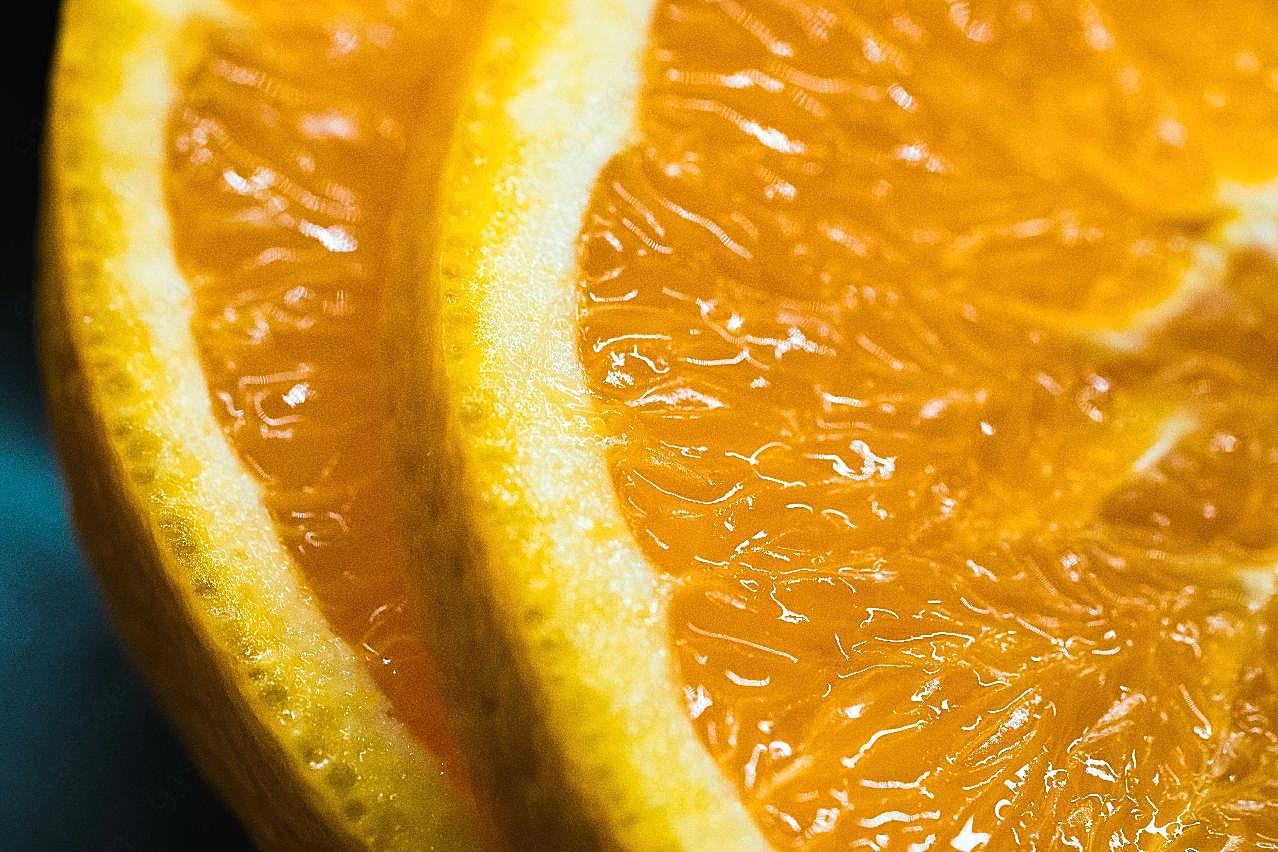 橙子切片图片水果