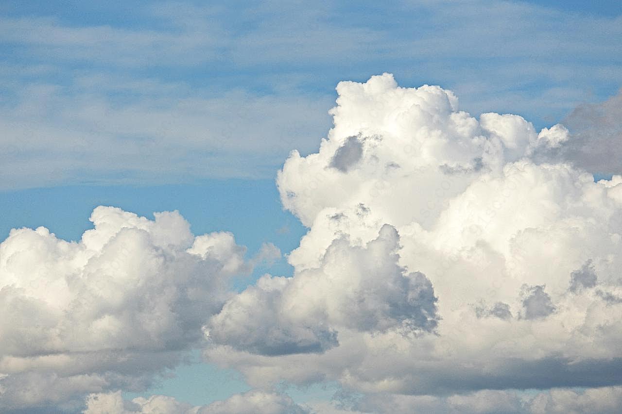 高空白云云团图片风景摄影