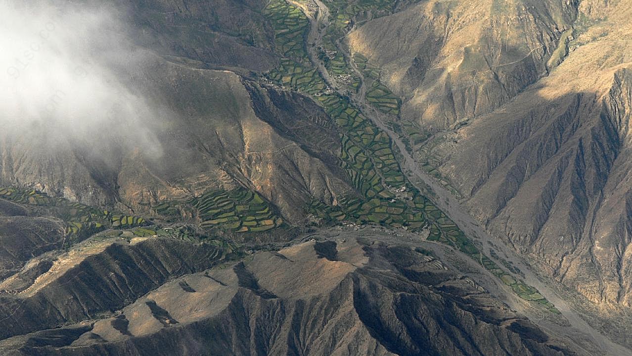 喜马拉雅山鸟瞰图摄影自然