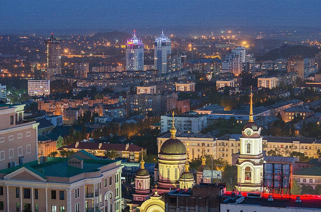 乌克兰夜景图片建筑