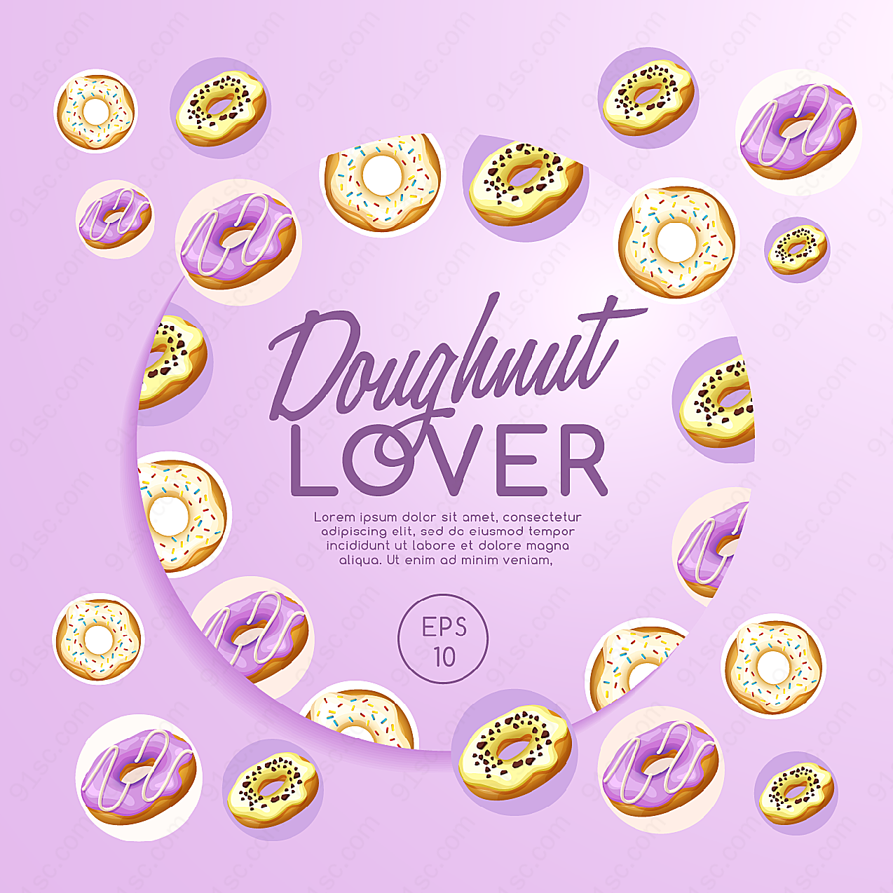 甜甜圈海报平面广告