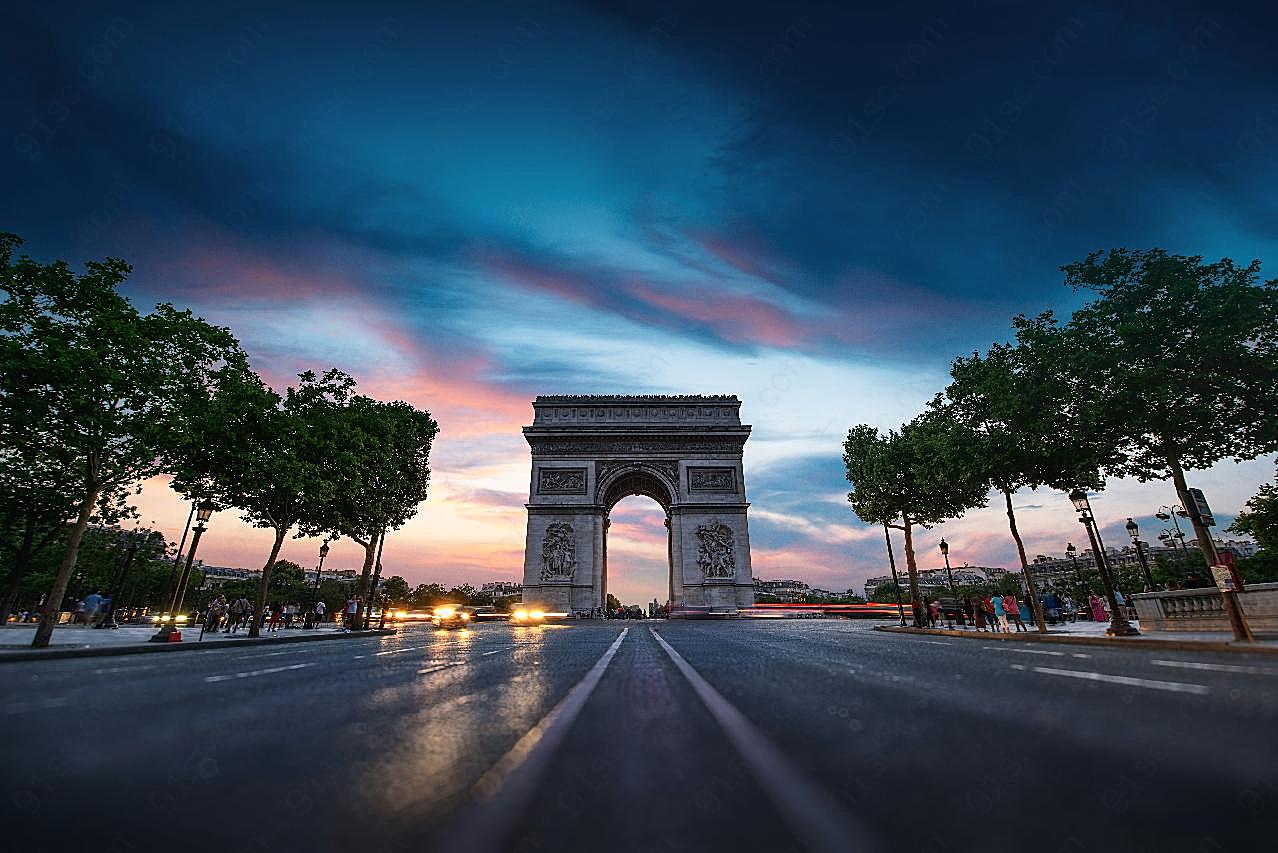 巴黎凯旋门图片特色建筑